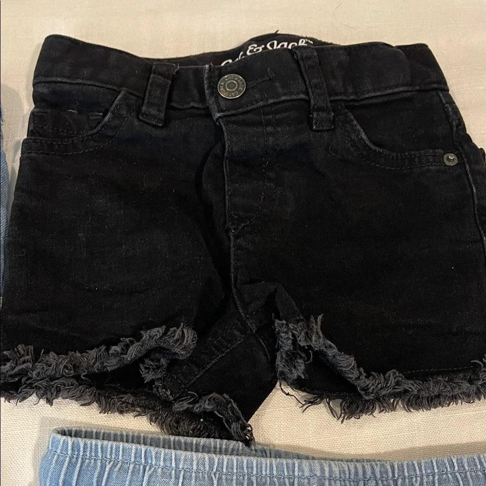 Cat & Jack Kids Shorts Set - Black, medium and Light Blue 2T